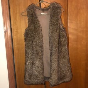 Brown, Fur vest